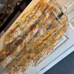 Vince Camuto Floral Sheer Top - Yellow and Cream